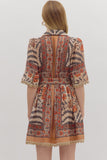 Botanical Dress in Charcoal