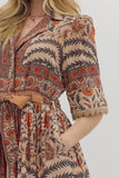 Botanical Dress in Charcoal
