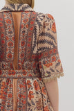 Botanical Dress in Charcoal