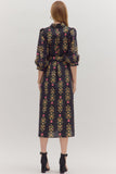 Navy Botanical Dress