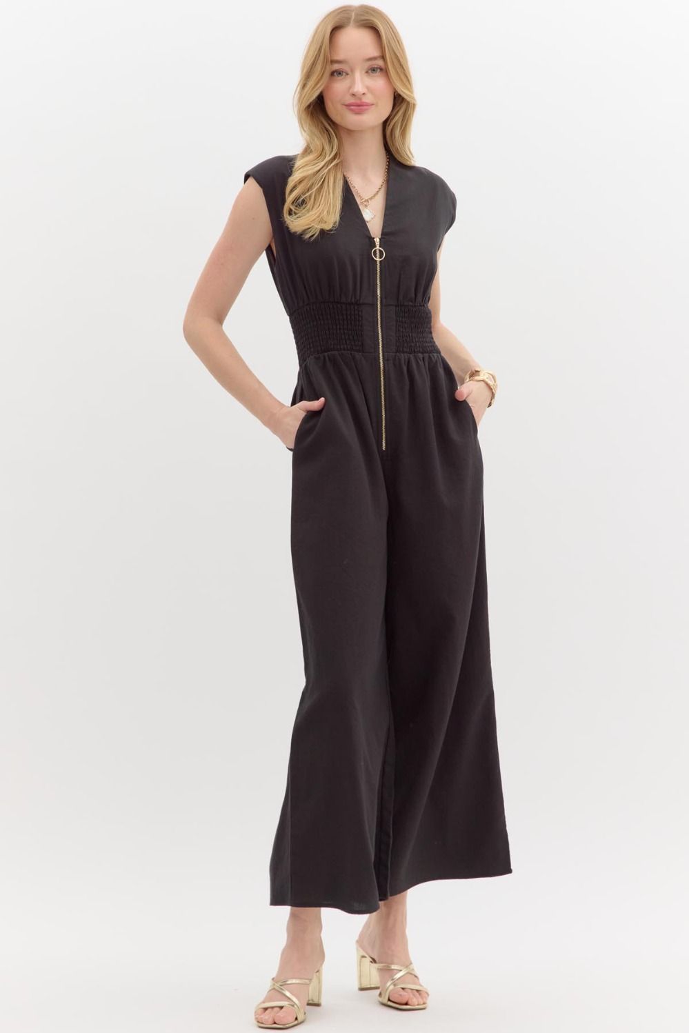 The Black Jumpsuit V-Neck