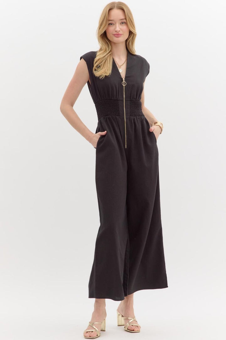 The Black Jumpsuit V-Neck