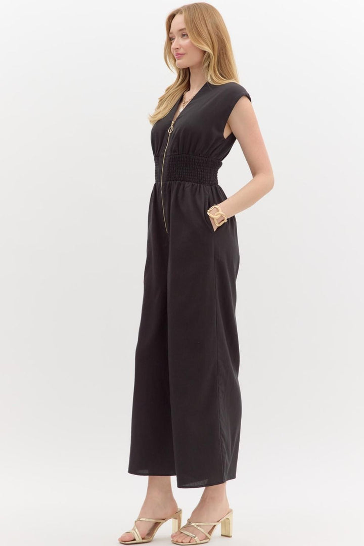 The Black Jumpsuit V-Neck