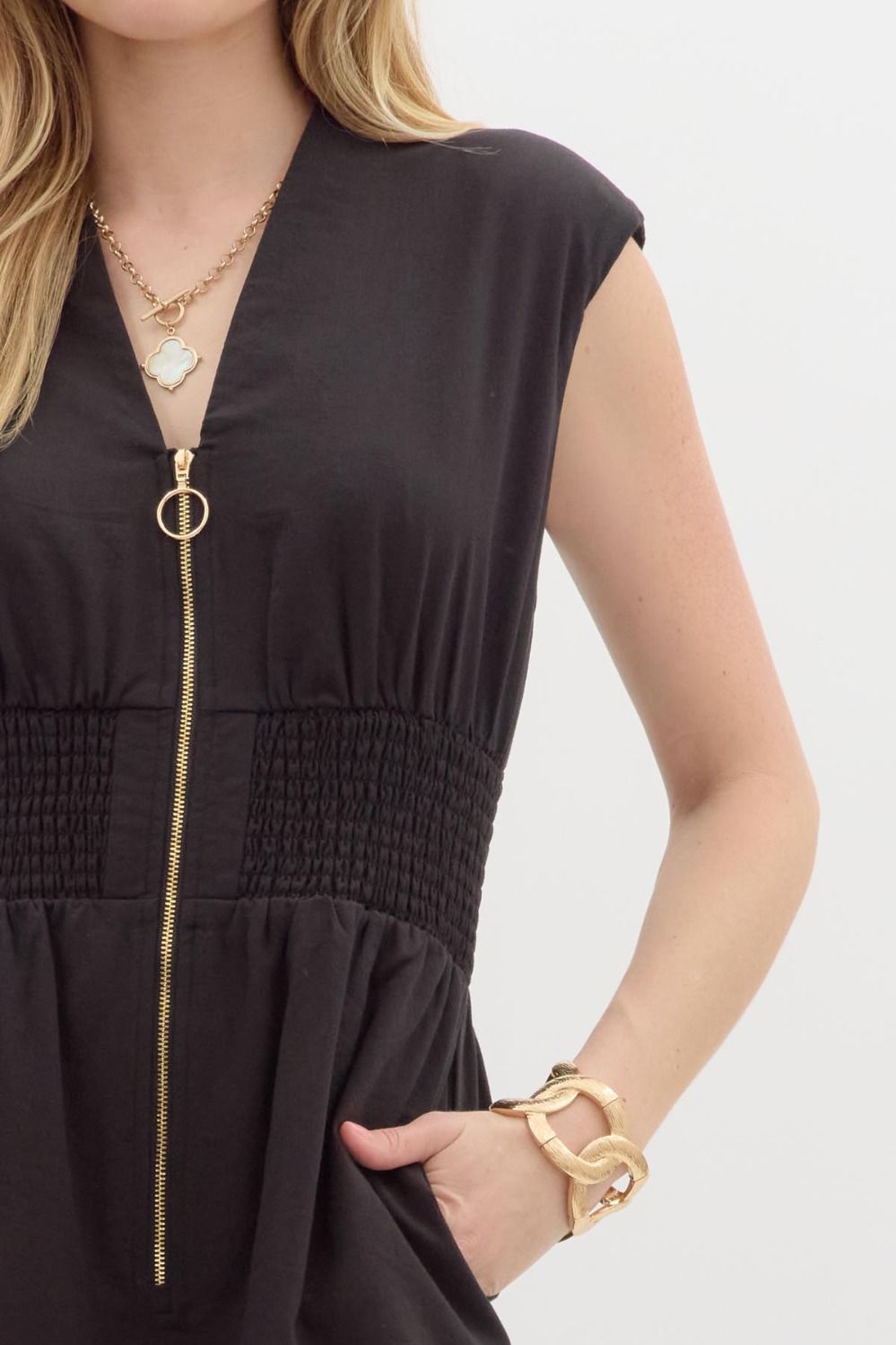 The Black Jumpsuit V-Neck
