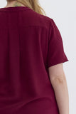 Pretty and Basic Top In Burgundy