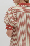 Striped and Cute Top in Rust