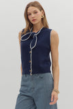 The Neck Bow in Navy