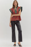 Plaid and Cute Top in Red
