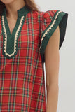 Plaid and Cute Top in Red