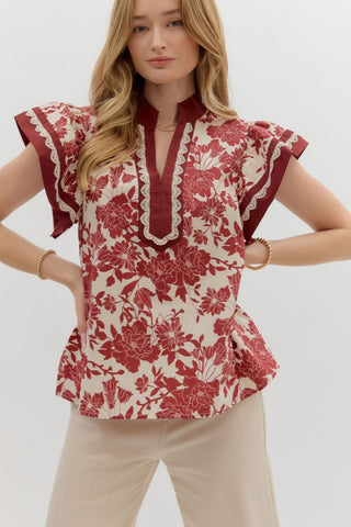 Burgundy Beauty Top