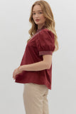 Cleopatra Top in Burgundy
