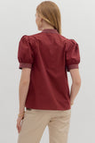 Cleopatra Top in Burgundy