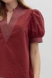 Cleopatra Top in Burgundy