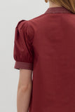 Cleopatra Top in Burgundy