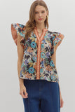 Cinnamon Floral Top