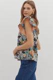 Cinnamon Floral Top