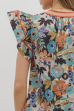 Cinnamon Floral Top
