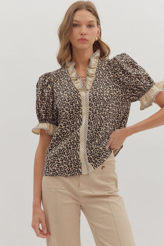 OOOHHH! The Leopard Top in Taupe