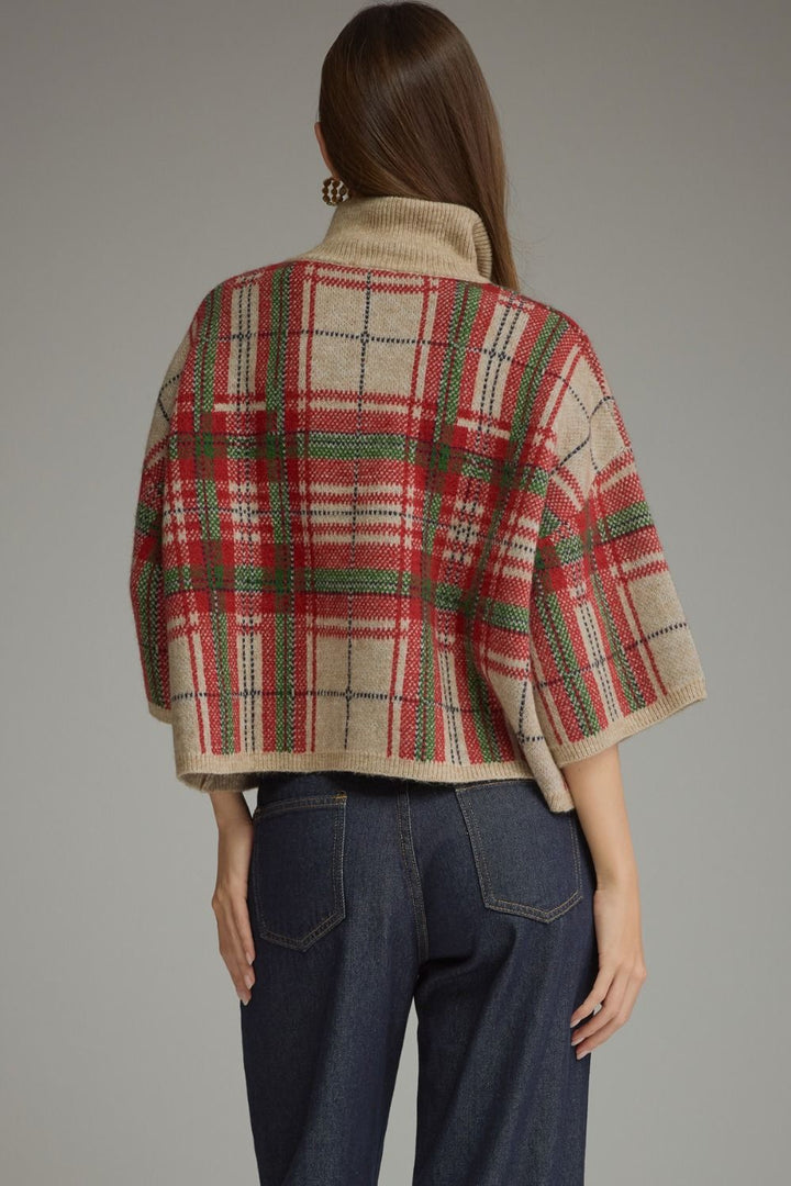 Plaid Sweater in Taupe