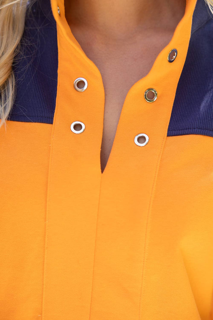 French Terry Top in Orange