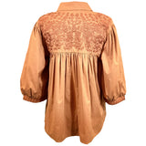 Double Burnt Orange Cowgirl Blouse