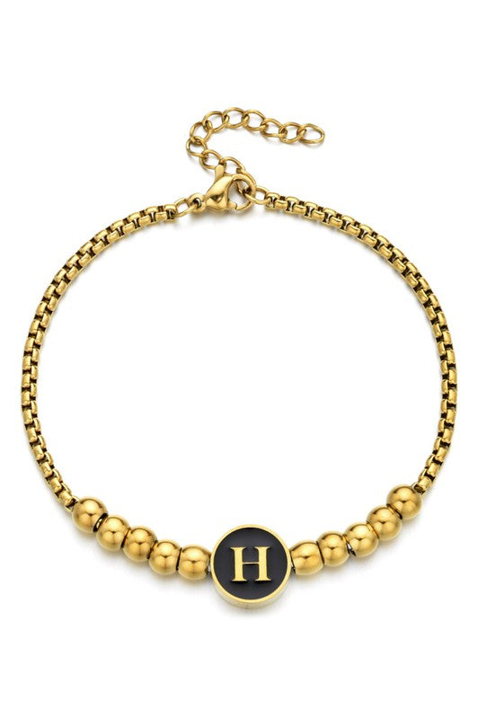 Black Enamel Pisa Bracelet