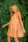 Daisy Babydoll Dress in Orange