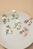 Polymer Flower Arch Drop Earrings