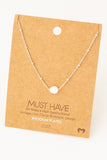 Chain Link Pearl Charm Necklace
