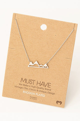 Mountain Cutout Pendant Necklace