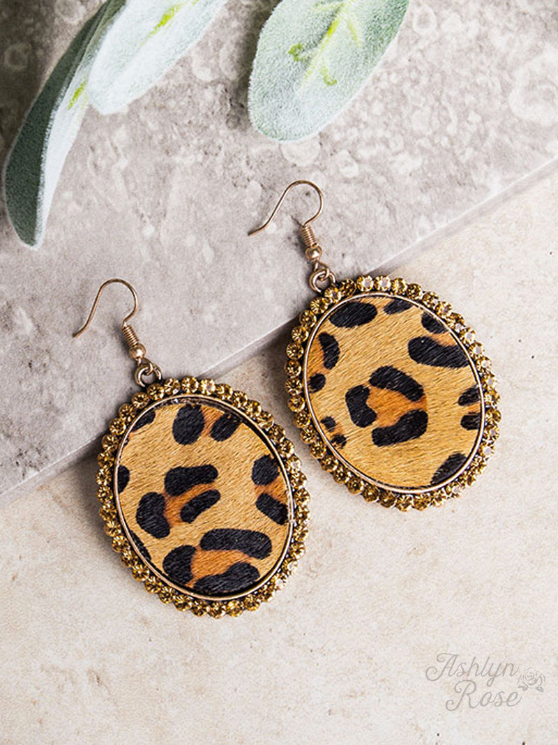 Paw Sitively Perfect Leopard Circle Earrings Gold